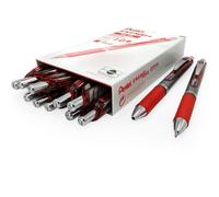 Pentel Energel BL80 Retraibile Liquido Gel Inchiostro Roller Penna- Rosso - 12+2
