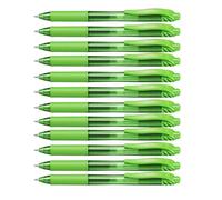 Pentel Energel BLP77-VX, penna con meccanismo a scatto, impermeabile 12er Pack verde chiaro