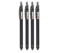 Pentel EnerGel Click - Penna gel a scatto, confezione da 4 (penne nere)