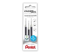 Pentel EnerGel - Confezione da 3 ricariche da 0,7 mm, colore: Blu cielo