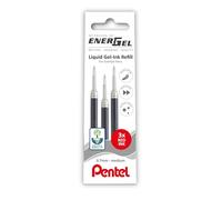 Pentel EnerGel - Confezione da 3 ricariche da 0,7 mm, colore: Rosso