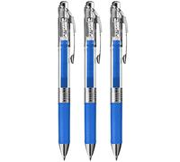Pentel EnerGel Pure BL77TLE - Penna a inchiostro gel liquido retrattile, 0,7 mm, confezione da 3, colore: Blu