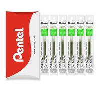 Pentel Energel - Ricarica per penna LR7 BL77/BL57/BL37, punta in metallo, 0,7 mm, confezione da 6, verde lime