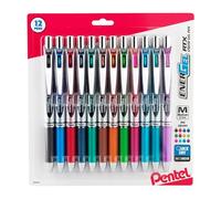 Pentel EnerGel RTX Retractable Liquid Gel Pen .7mm 12/Pkg-Assorted Ink Colors