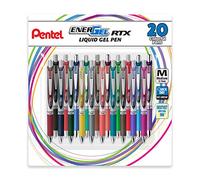 Pentel EnerGel RTX Retractable Liquid Gel Pen .7mm 20/Pkg-Assorted Colors