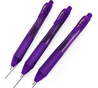 Pentel Energel X BL107 - Penne a sfera con inchiostro gel, retrattile, 0,7 mm, confezione da 3, colore: viola