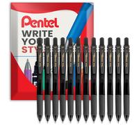 Pentel Energel X BL107 Retraibile a Sfera Penne - 0.7mm - Nero- Portafoglio Di