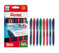Pentel EnerGel X Penna con punta da 0,7 mm, colori assortiti, YBL107/9-M