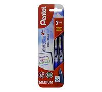 Pentel Energel Xm BL77-A - Penna gel, retrattile, punta da 0,7 mm, tratto 0,35 mm, Confezione da 12 Confezione da 2 blu
