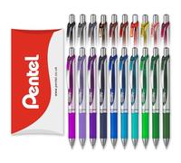 Pentel EnerGel XM BL77 - Penna a inchiostro gel liquido retrattile, 0,7 mm, 54% riciclata, in confezione con cuscino, confezione assortita da 20 pezzi