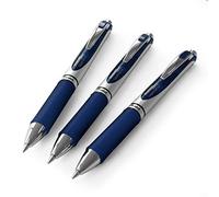 Pentel EnerGel XM BL77 - Penna retrattile a inchiostro gel liquido, 0,7 mm, 54% riciclata, colore: blu navy, confezione da 3