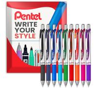 Pentel Energel XM BL77 Retraibile Liquido Gel Inchiostro Penna - Starter Set - 9