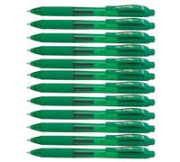 Pentel EnergelX, Penne roller con inchiostro a Gel, punta retrattile da 0,7mm, confezione da 12, Inchiostro Verde