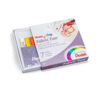 Pentel Fabric Fun - Confezione di 7 pastelli a cera