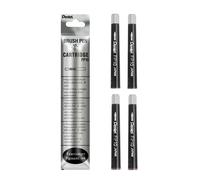 Pentel Cartuccia per pennello, inchiostro nero, confezione da 2 (8 cartucce in totale)