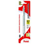 Pentel Graph Gear 500 Matita da disegno automatica, 0,9 mm, fusto grigio, (PG529BP) Pentel