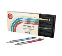 Pentel GraphGear 500 - Matite meccaniche in edizione limitata, colori classici, 0,3, 0,5, 0,7, 0,9 mm, confezione da 4 matite
