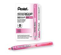 Pentel HandyLine S Retractable and Refillable Chisel Tip Highlighter Pink Ink Box of 12 (SXS15P)