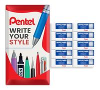 Pentel - Hi-Polymer Jumbo plastica Gomme Gomme - Bianco (10)
