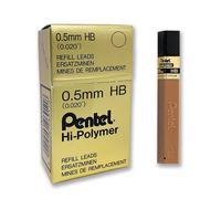 Pentel Hi Polymer Ricarica di mina flessibile e resistente, 0,5 mm, scatola di a