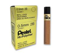 Pentel Hi Polymer Ricarica di mina flessibile e resistente, 0,5 mm, scatola di a