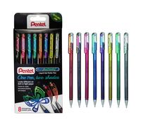 Pentel Hybrid Dual Metallic Liquid Gel Roller Pen YK110/8-M - Pack of 8 Pens in