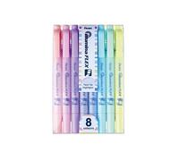 Pentel Illumina Flex - Evidenziatore a doppia punta, senza acidi e resistente allo sbiadimento, asciugatura rapida, cancelleria per scuola e ufficio, set di 8 tonalità (SLW11)