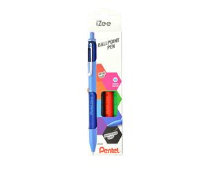 Pentel IZee BX470-4 Ballpoint Pen Retractable Metal Clip 1.0 mm Line Width Set o