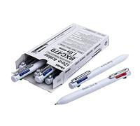 Pentel iZee BXC470-W, 12 penne a sfera 4 colori inchiostro a bassa viscosità nero, rosso, blu, verde, punta larga 1 mm, corpo bianco
