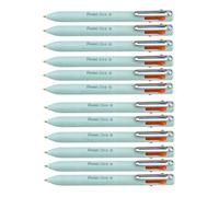 Pentel iZee - Penna a 4 colori, colore: arancione, rosa, azzurro e viola, confezione da 12