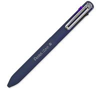 Pentel iZee - Penna a sfera a 4 colori, fusto viola intenso, inchiostro multi inchiostro nero, viola, blu e verde, penna singola