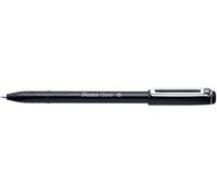 Pentel IZEE - Penna a sfera con cappuccio, punta da 1,0 mm (tratto da 0,5 mm), confezione da 12, colore: nero
