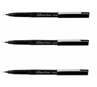 12 X Pentel Monouso Penna Stilografica - Marmorizzata Oro E Nero Barile - Nero