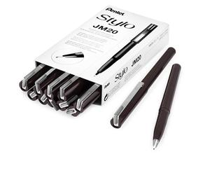 Pentel JM20 Stylo Usa E Getta Con Inchiostro Grigio Confezione Da 12