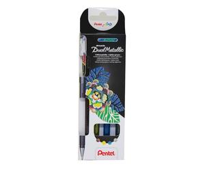 Pentel K110 Dax Dual Metallic Hybrid Dual Metallic Gel Roller 4er Set sortiert sortiert 4XZ
