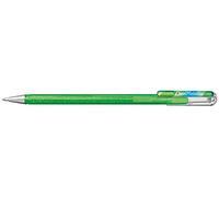 Pentel K110-DMKX - Penna roller Hybrid Dual Metallic, gel glitterato, colore inchiostro: verde chiaro/blu metallizzato e rosso, spessore tratto 0,5 mm, 1 pezzo