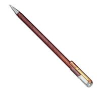 Pentel K110 Dual Metallic Hybrid Dual Metallic Gel Roller, Glitzer Gel, 1 pezzi, 2 diversi colori, effetto Viva/carta rosse 0,5mm orange/met. gelb