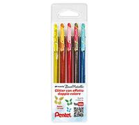 Roller gel Hybrid Dual Metallic - punta 1,0mm - 5 colori assorititi - Pentel - astuccio 5 roller