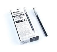 Pentel K110-VAX Mattehop - Penna roller a inchiostro gel con finitura opaca, modello con cappuccio, 1 VE=12 pezzi, nero