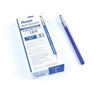 Pentel K110-VCX Mattehop - Penna roller a inchiostro gel con finitura opaca, modello con cappuccio, 1VE = 12 pezzi, blu