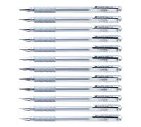 Pentel K118 Roller Gel Hybrid, Argento, 12 Pezzi 12 unità (Confezione da 1) Arge