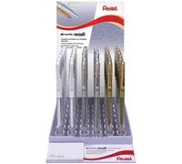 Pentel k118wxz-3G inchiostro gel roller K118, Bianco/Oro/Argento, Display