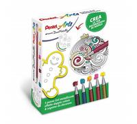Pentel Kit Hybrid Dual Metallic K110 effetto doppio colore & sagome da colorare