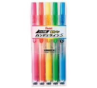 Pentel Knock Highlighter, Handy Line, 5 color set (SXNS15 - 5)
