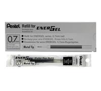 Pentel LR7 ricarica roller EnerGel 0,7 mm, 12 pezzi nero