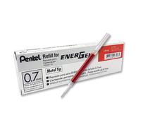 Pentel LR7 ricarica roller EnerGel 0,7 mm, 12 pezzi rosso 12 unità (Confezione d
