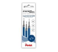Pentel LRN5-3C - Ricarica per penne EnerGel, 0,5, 0,25 mm, punta dell'ago, 3 pezzi, colore blu