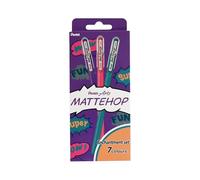 Pentel MatteHop K110 Enchantment Colours, penne a sfera gel opaco, punta da 1,0 mm, confezione da 7
