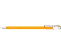 Pentel Mattehop K110-VF2X - Penna roller con inchiostro gel ad alta copertura con finitura opaca, modello con cappuccio, 1 pezzo, giallo-arancio