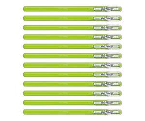 Pentel Mattehop - Rullo gel da 1,0 mm, giallo/verde, confezione da 12
